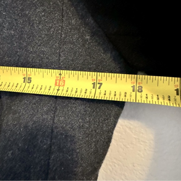 Kensie Women's Wool Blend Full Zip Overcoat Black Faux Leather Accent. S… - Picture 14 of 15